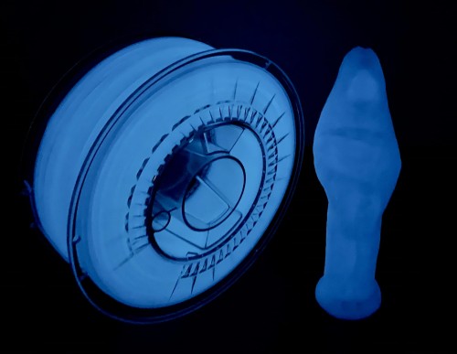 Devil Design glowing PLA filament 1,75 mm, neon blue, 1 kg