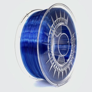 Devil Design PETG filament 1,75 mm, dark blue transparent, 1 kg