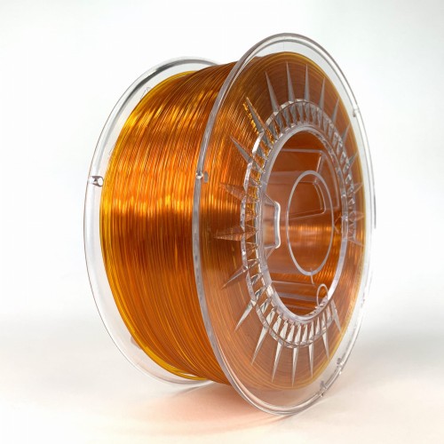 Devil Design PETG filament 1,75 mm, bright orange transparent, 1 kg
