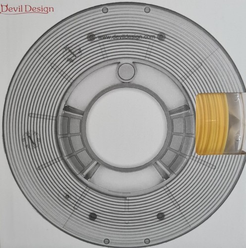 Devil Design SILK filament, 1,75 mm, yellow, 0,33 kg