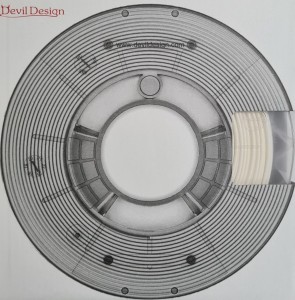 Devil Design PLA filament 1,75 mm, pastel white, 0,33 kg