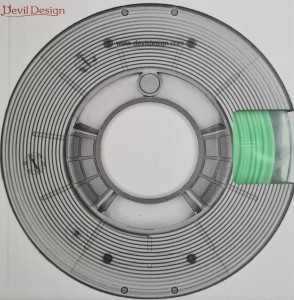 Devil Design PLA filament 1,75 mm, bright green, 0,33 kg