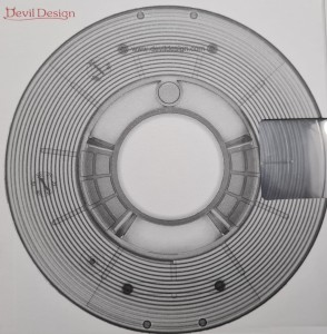 Devil Design PLA filament 1,75 mm, gray, 0,33 kg