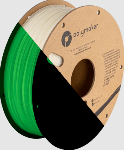 Polymaker PolyLite PLA filament 1,75 mm, glowing green in the dark, 1 kg