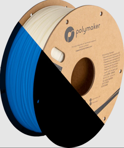 Polymaker PolyLite PLA filament 1,75 mm, glowing blue in the dark, 1 kg 