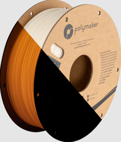 Polymaker PolyLite PLA filament 1,75 mm, glowing orange in the dark, 1 kg