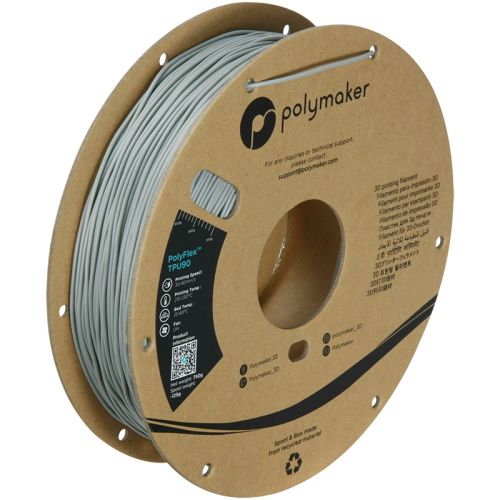 Polymaker PolyFlex TPU90 filament 1,75 mm, grey 0,75 kg