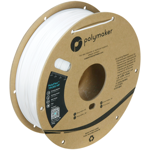 Polymaker PolyFlex TPU95-HF (high-flow) filament 1,75 mm, white 1 kg