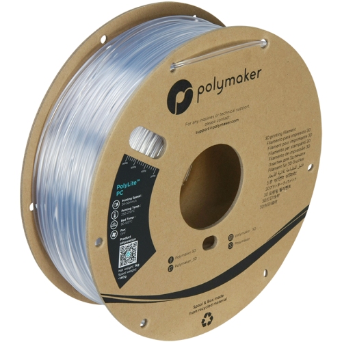 Polymaker PolyLite PC (Polycarbonate) filament 1,75 mm, transparent, 1 kg 