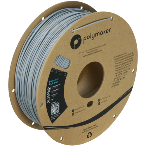 Polymaker PolyLite Pro PLA filament 1,75 mm, grey, 1 kg 