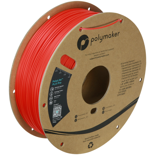 Polymaker PolyLite Pro PLA filament 1,75 mm, red, 1 kg