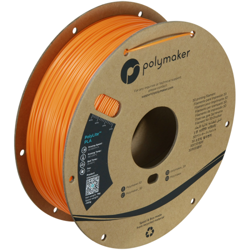 Polymaker PolyLite PLA filament 1,75 mm, orange, 1 kg 