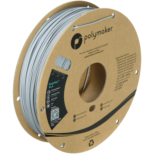 Polymaker PolyMax PLA filament 1,75 mm, gray, spool 0,75 kg