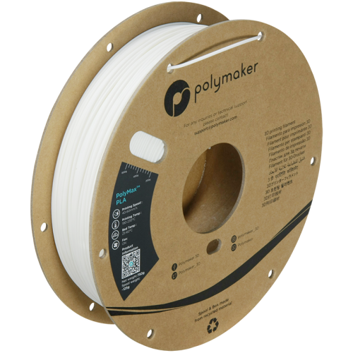 Polymaker PolyMax PLA filament 1,75 mm, white, spool 0,75 kg