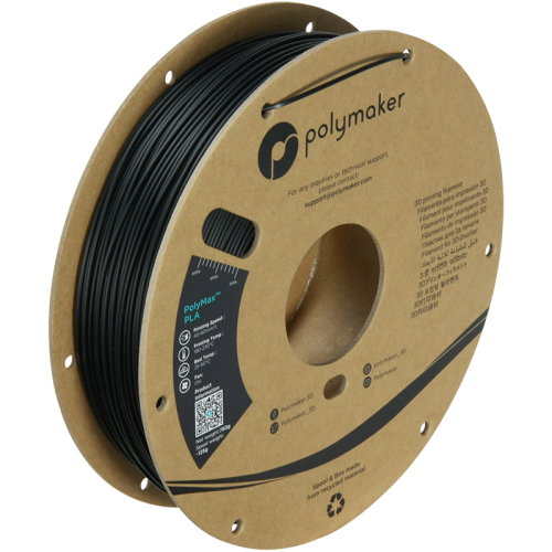 Polymaker PolyMax PLA filament 1,75 mm, black, spool 0,75 kg
