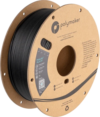 Polymaker PolyLite PLA-CF (carbon fibre reinforced) filament 1,75 mm black, 1 kg 