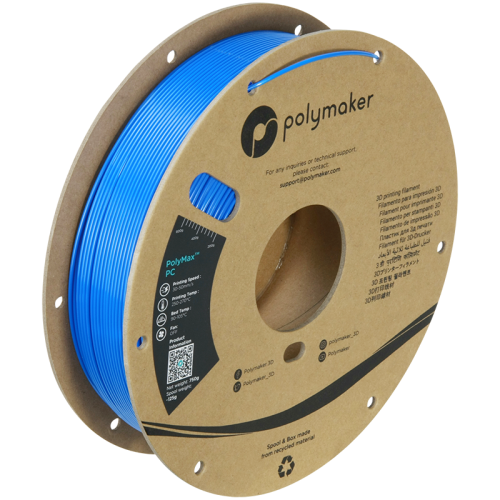 Polymaker PolyMax PC (Polycarbonate) filament 1,75 mm, blue, spool 0,75 kg 