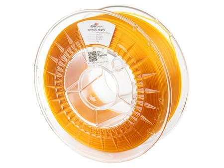 Spectrum PC 275 filament  1.75mm TRANSPARENT YELLOW 1kg