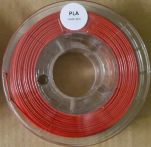 PLA filament 1,75 mm, dark red 0,33 kg