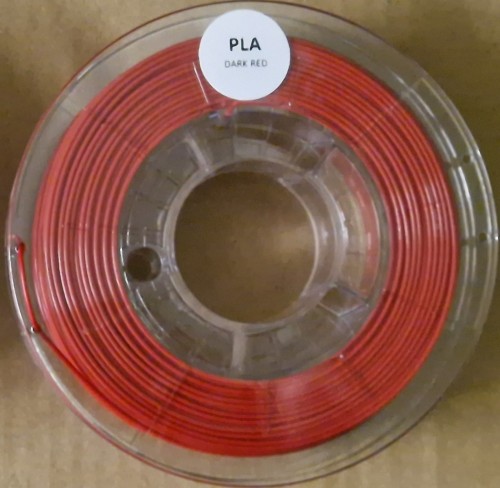 PLA filament 1,75 mm, dark red 0,33 kg