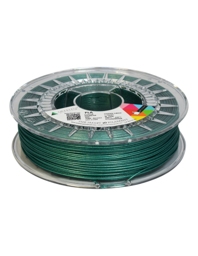 PLA filament 1,75 mm, green with glitter, 0,75 kg